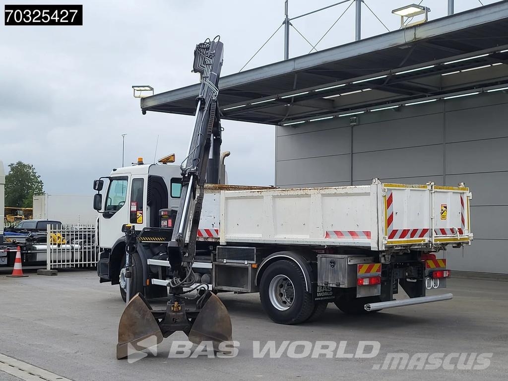 Renault C 280 4X2 HIAB 122 B-2 Hiduo Crane Kran 9m3 tipper Самосвал