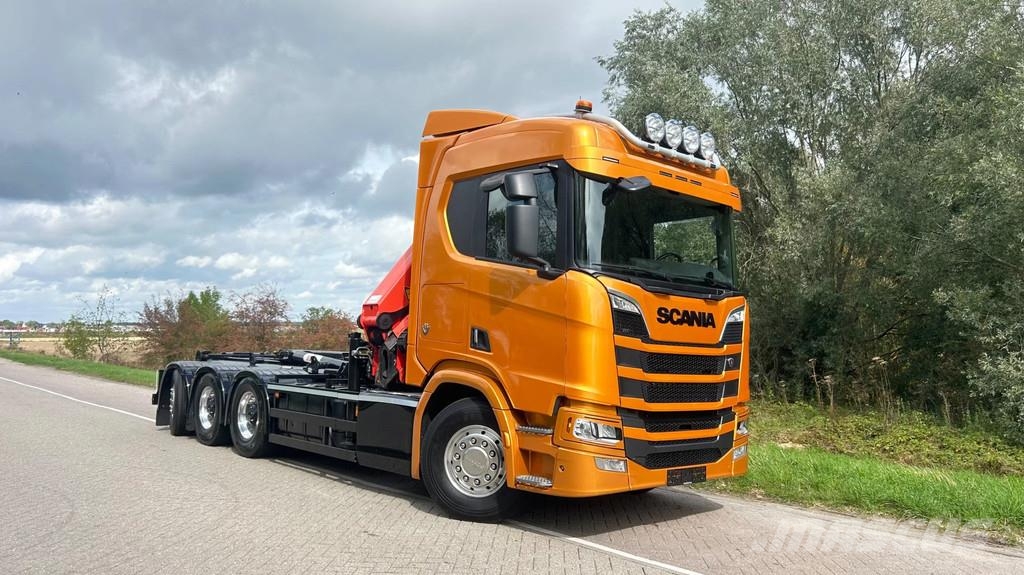 Scania R730 Gestuurd | 4 asser | 20 ton haakarm | kraan p Guindastes todo-terreno