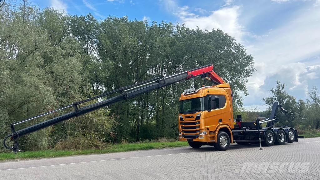 Scania R730 Gestuurd | 4 asser | 20 ton haakarm | kraan p Guindastes todo-terreno