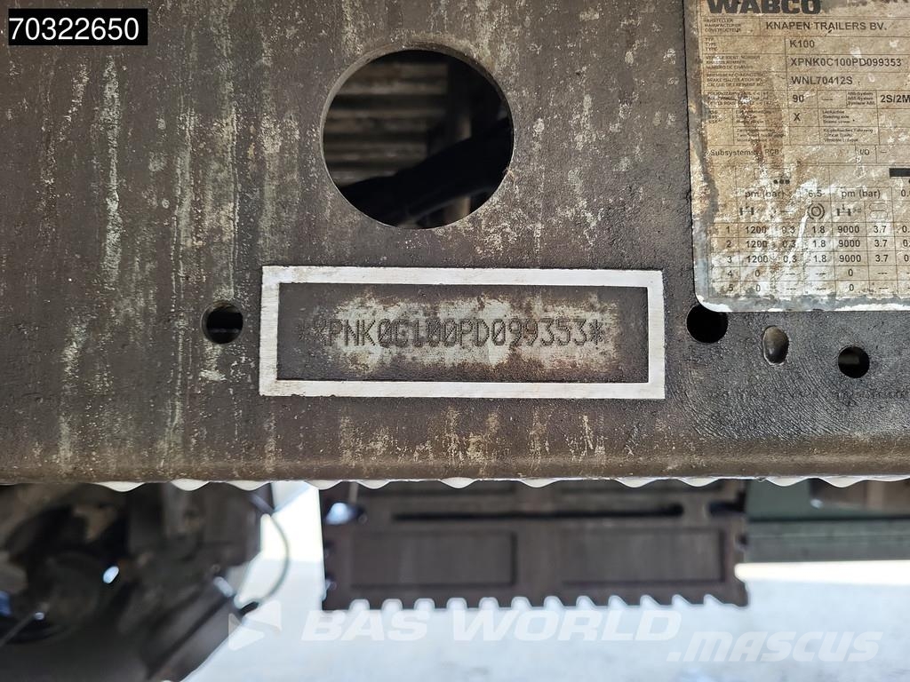Knapen K100 Powersheet 10mm 92m3 Lift Axle Walking floor semi-trailers