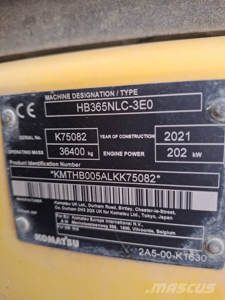 Komatsu HB 365 NLC-3 Hybrid Εκσκαφείς με ερπύστριες