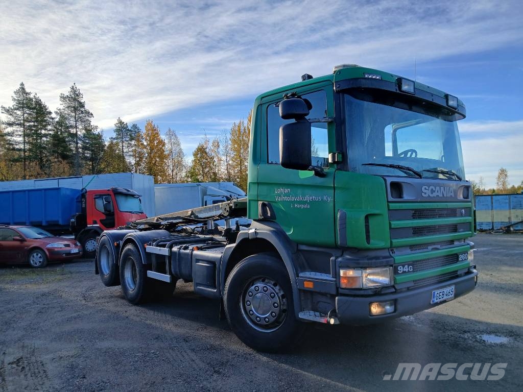 Scania P94 6x2 multilift vl-laite, rautajouset 可拆卸式卡车