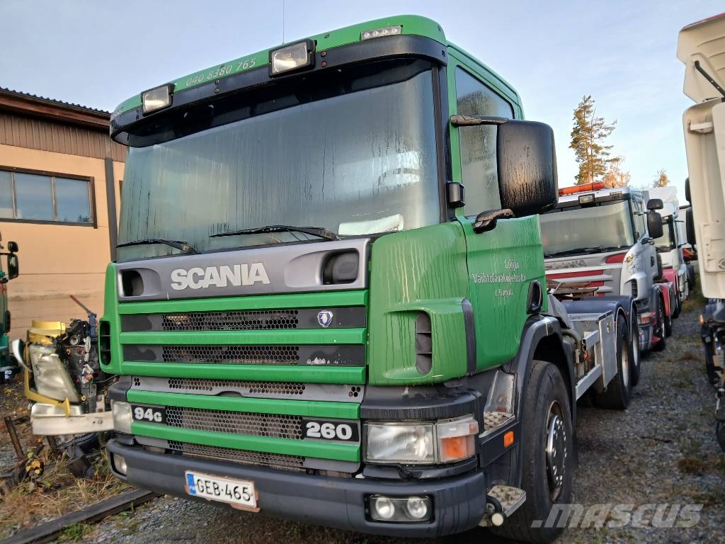 Scania P94 6x2 multilift vl-laite, rautajouset 可拆卸式卡车