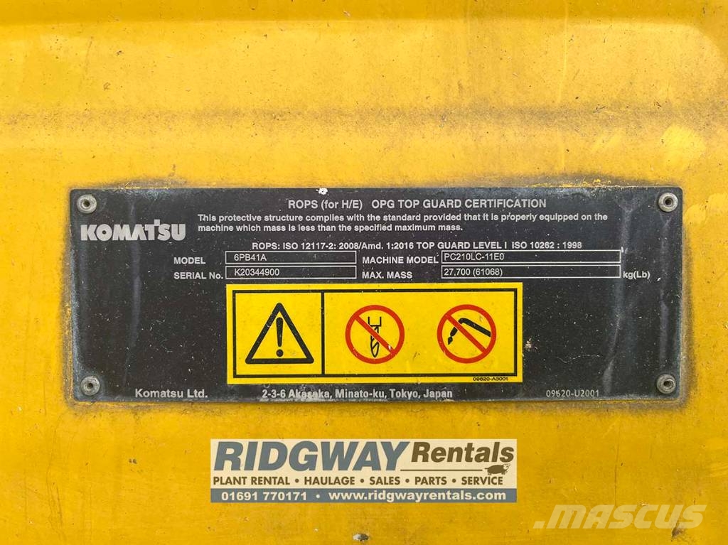 Komatsu PC 210 LC-11 Manejadores de residuos industriales