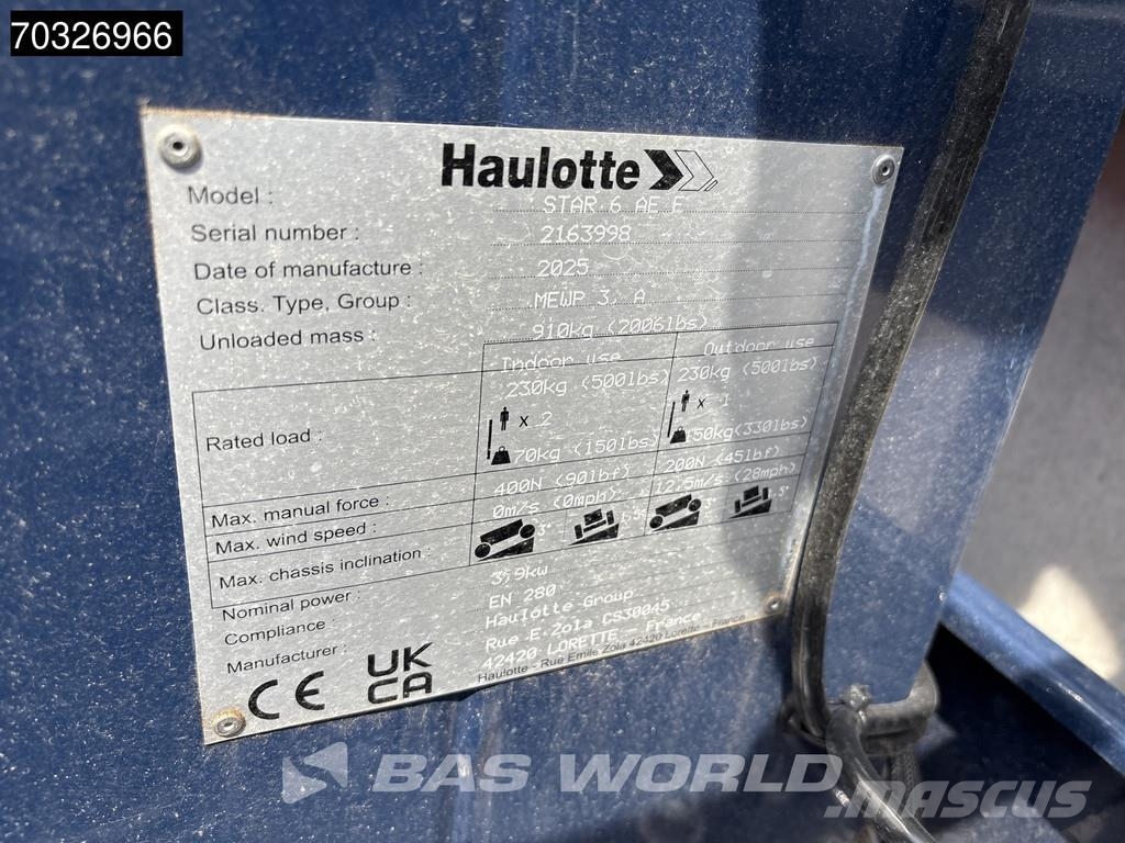 Haulotte STAR 6 AE E Plataformas tijera