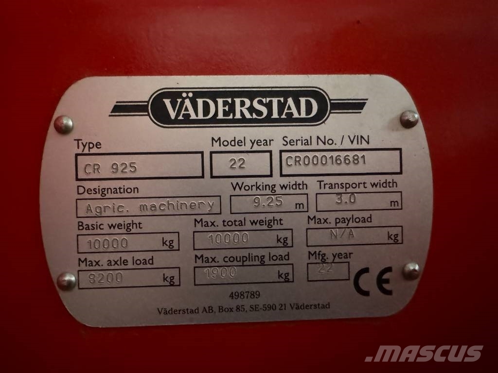 Väderstad Carrier 925 Disc harrows