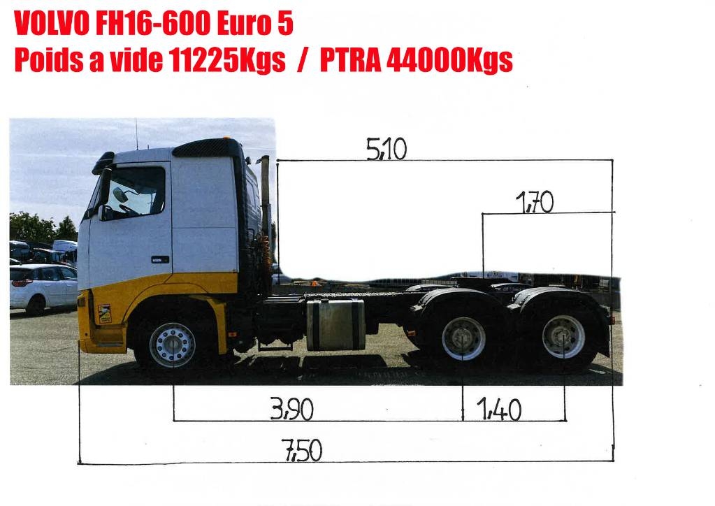 Volvo FH 16-580 Euro5/ RETARDER 1er Main وحدات الجر