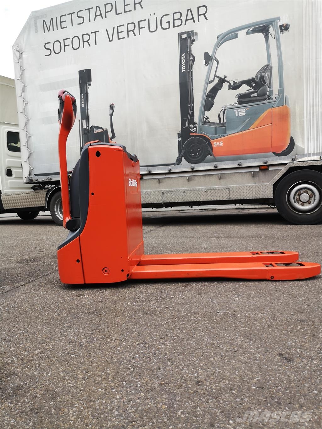 Linde T16 Li-Ion Παλετοφόρα πεζού χειριστή με ιστό