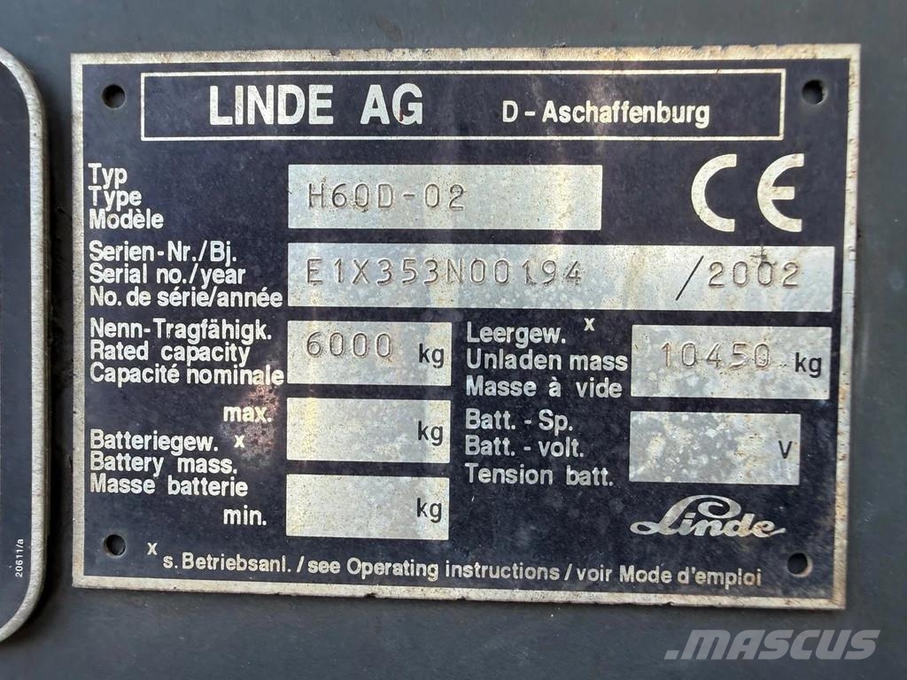Linde H60D Diesel heftrucks