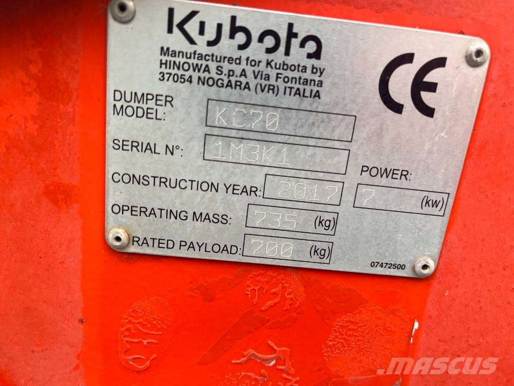 Kubota KC 70 SL-4 Mini pašizgāzēji