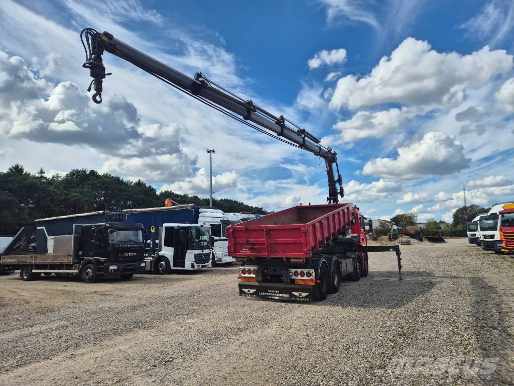 MAN TGA 32.460 8x4/4 //HIAB 220 C - 5 // 3 way tip Автокранове