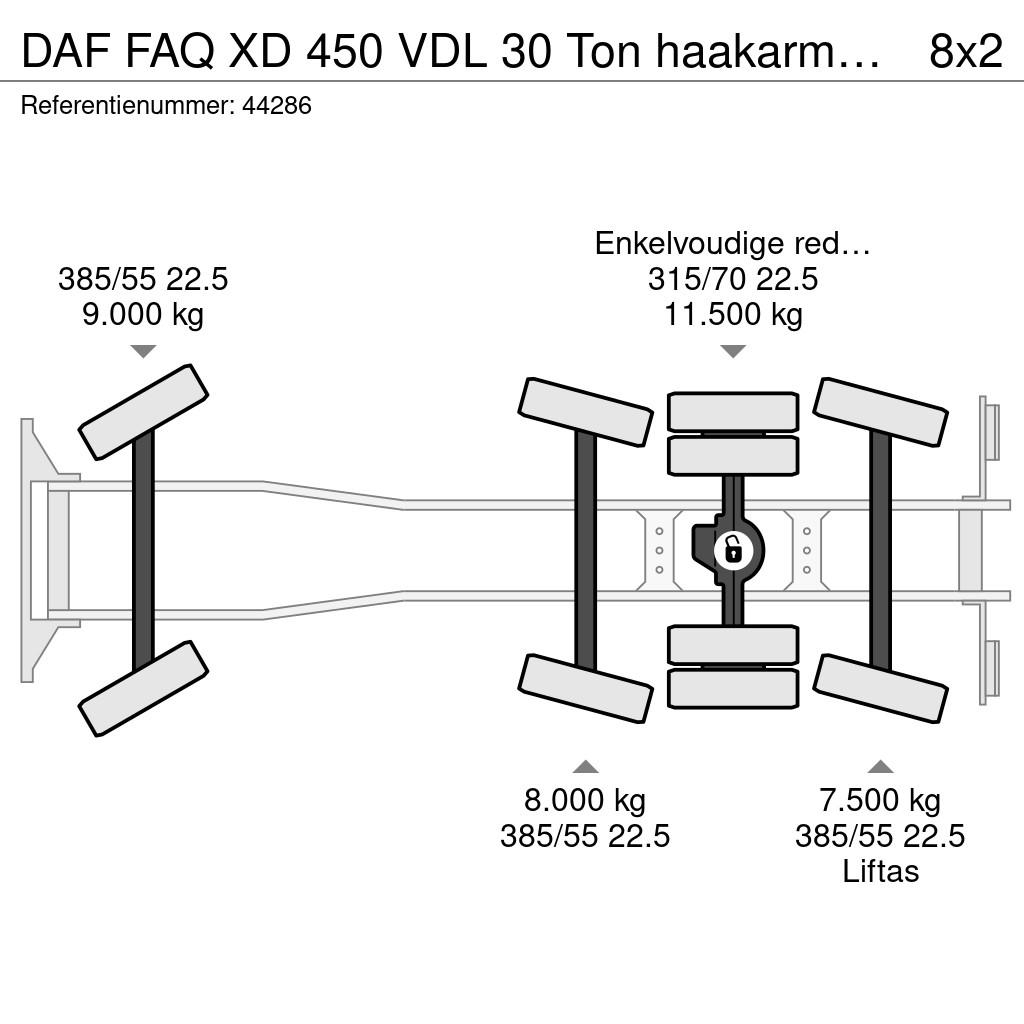 DAF FAQ XD 450 VDL 30 Ton haakarmsysteem 工程吊钩车