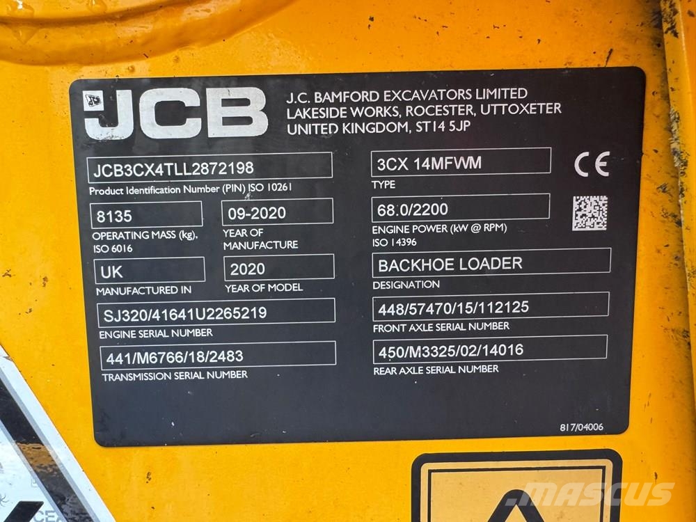 JCB 3CX SM MANUAL TRANSMISSION - CONSIGNED TO TCH JCB Baggerlader