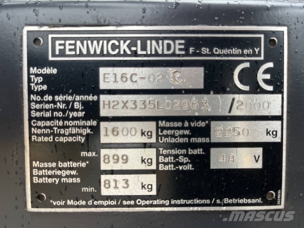 Linde E16C-02 /335/ V-2392 OB Otras carretillas elevadoras