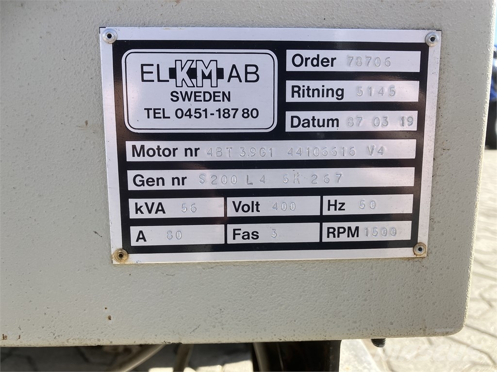 Reservkraftverk Cummins Maszyny rolnicze - Inne