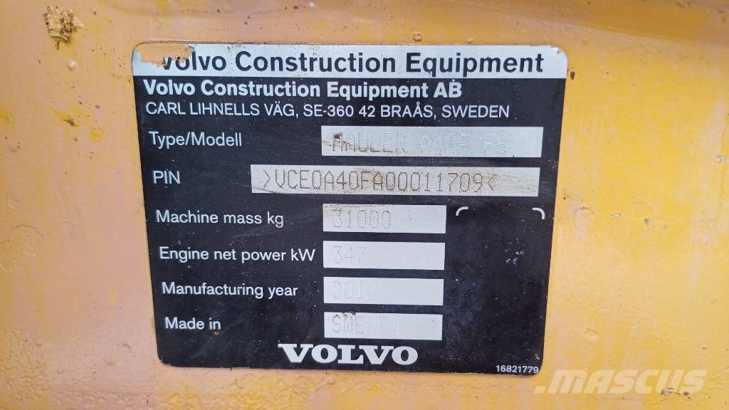 Volvo A 40 F PRECIO A CONSULTAR 铰接式自卸车