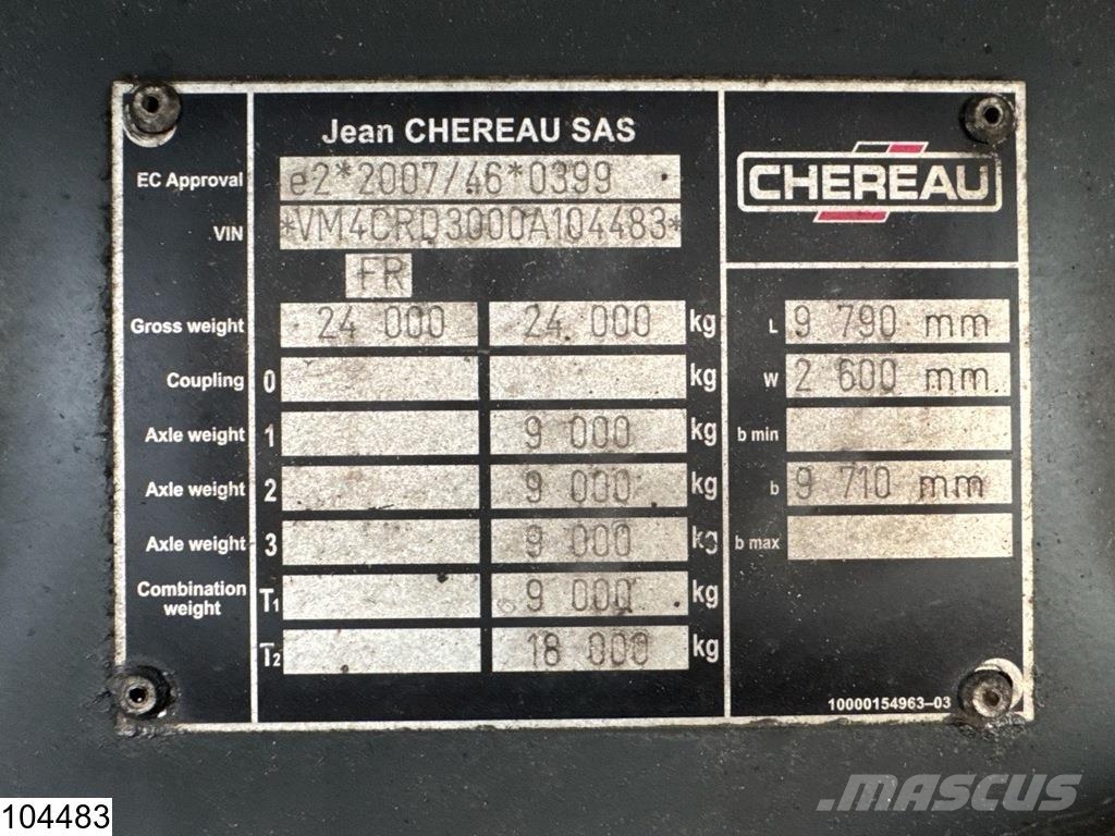 Chereau Autonoom Carrier Vector 1350 مقطورات بدرجة حرارة قابلة للضبط