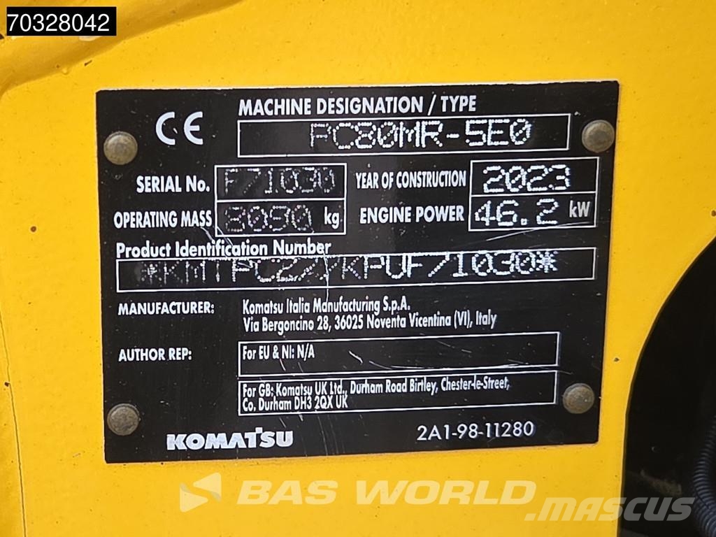 Komatsu PC80 MR- 5E0 A/C Mini bageri <7t