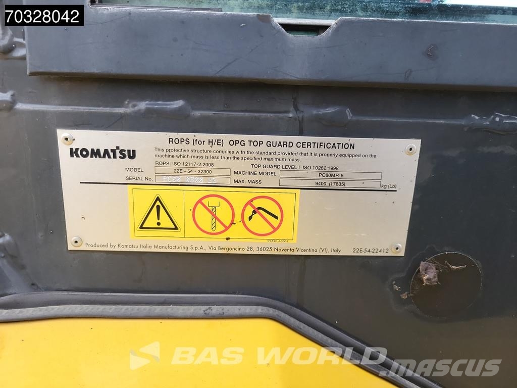 Komatsu PC80 MR- 5E0 A/C Miniescavatori