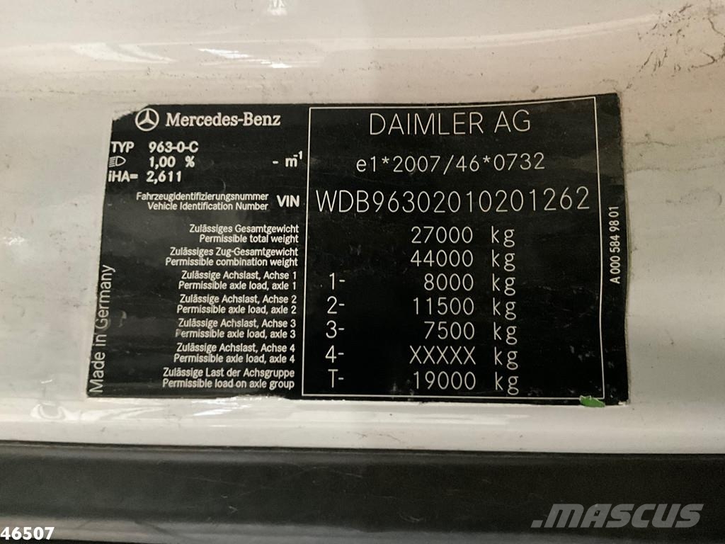 Mercedes-Benz Actros 2543 20 Ton haakarmsysteem Camiones elevadores de gancho
