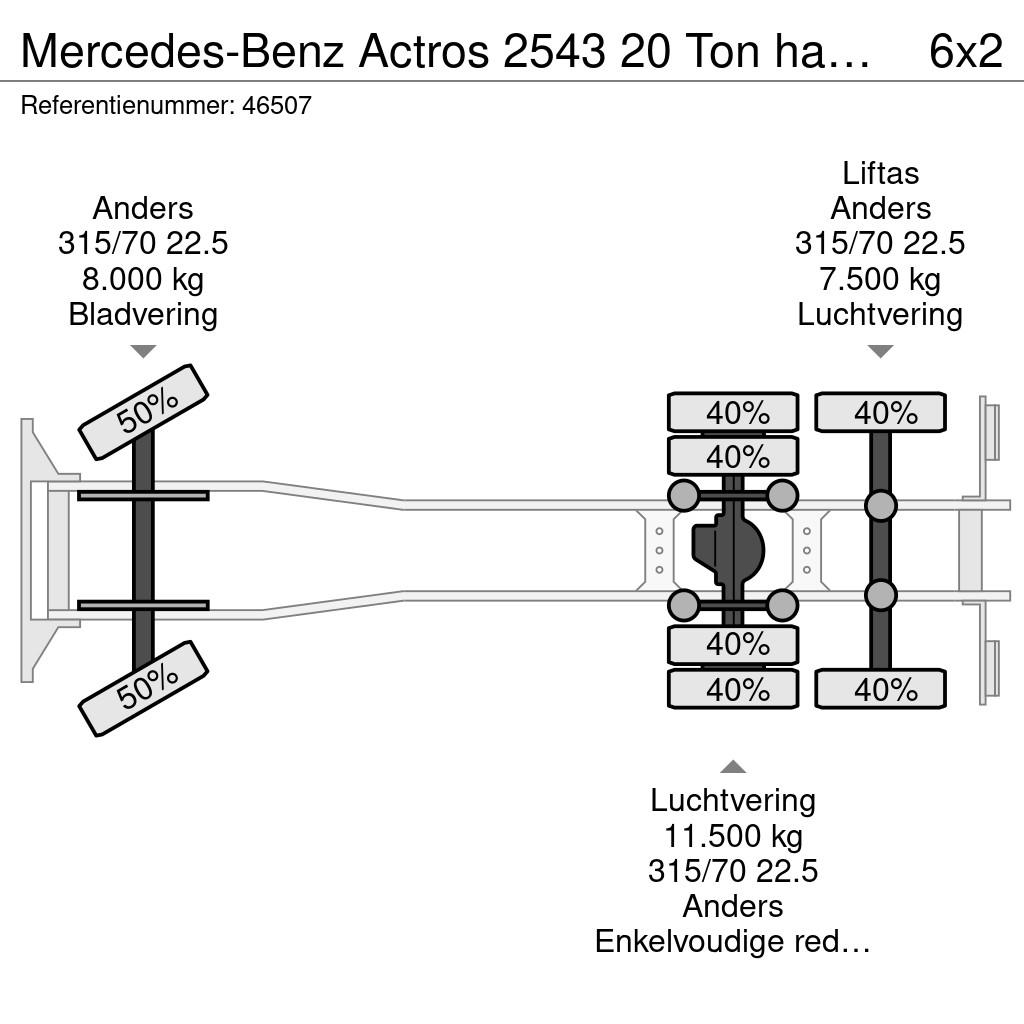 Mercedes-Benz Actros 2543 20 Ton haakarmsysteem Camiones elevadores de gancho