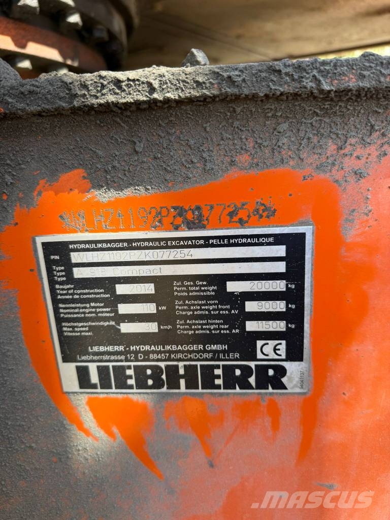 Liebherr 918 compact Lastik tekerli ekskavatörler