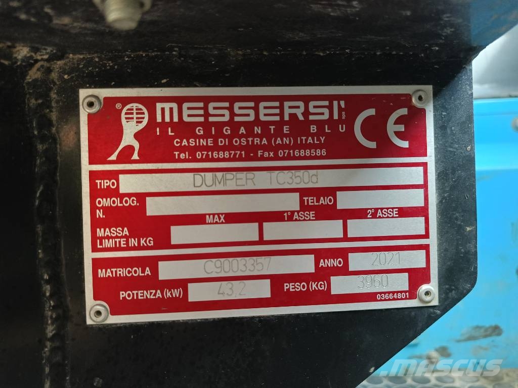 Messersi TC 350 D dumper rupsdumper tracked 4 ton rotating Rupsdumpers