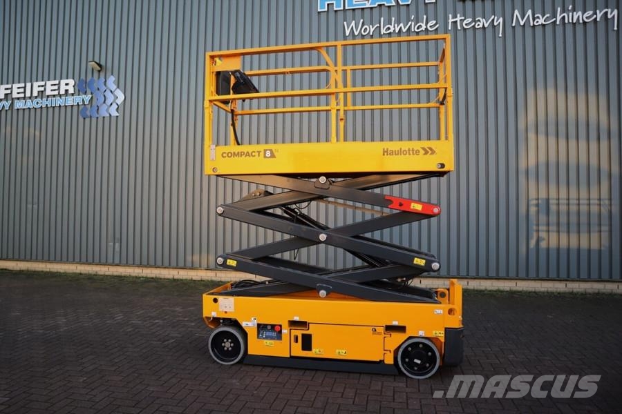 Haulotte Compact 8N Valid inspection, *Guarantee! 8m Workin Scissor lifts