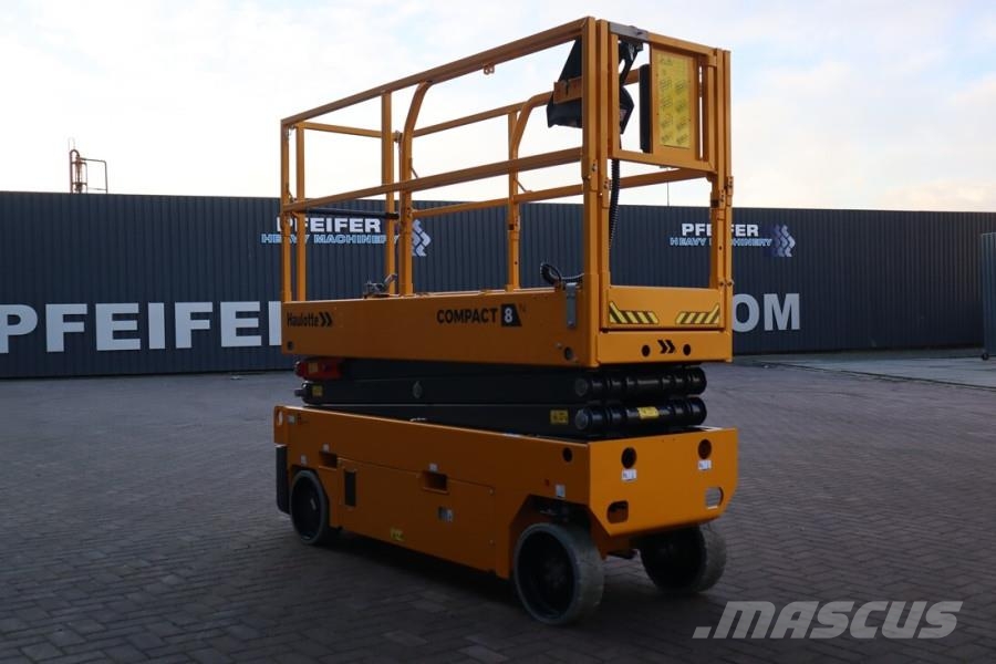 Haulotte Compact 8N Valid inspection, *Guarantee! 8m Workin Scissor lifts