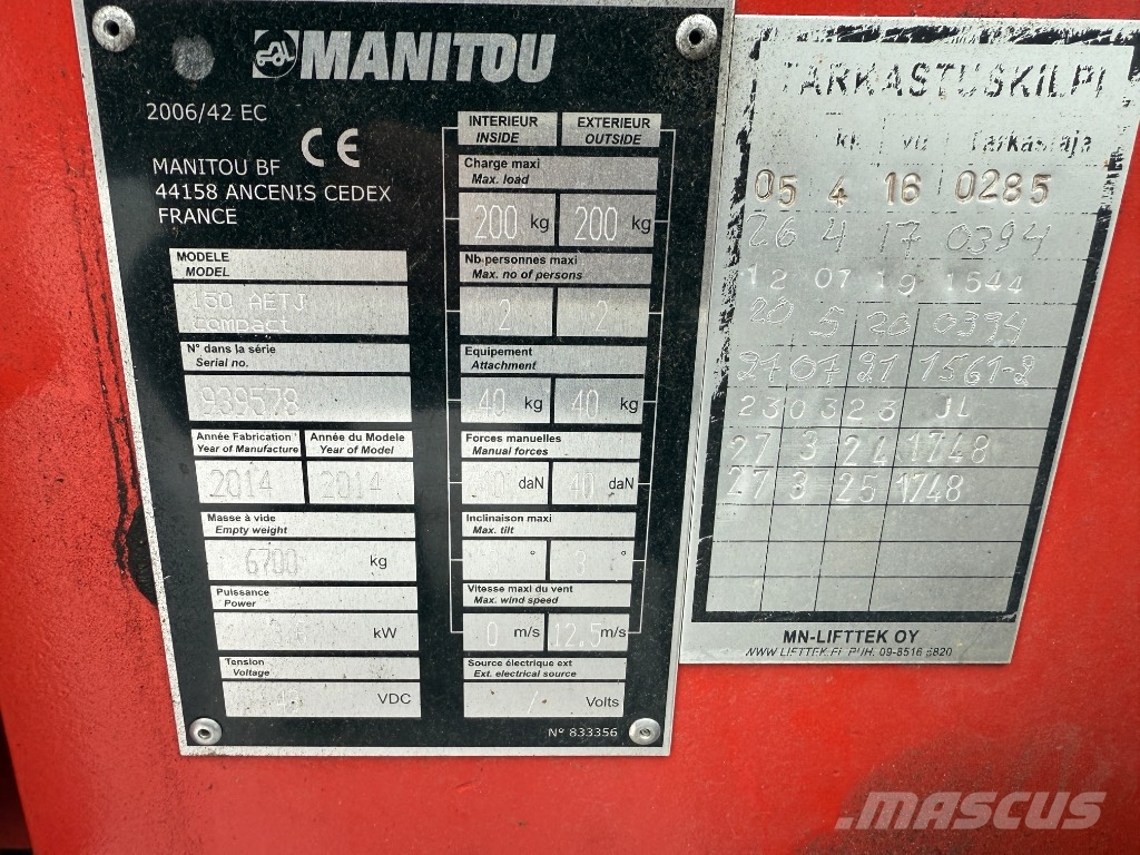 Manitou 150 AETJ Plataforma de trabajo articulada