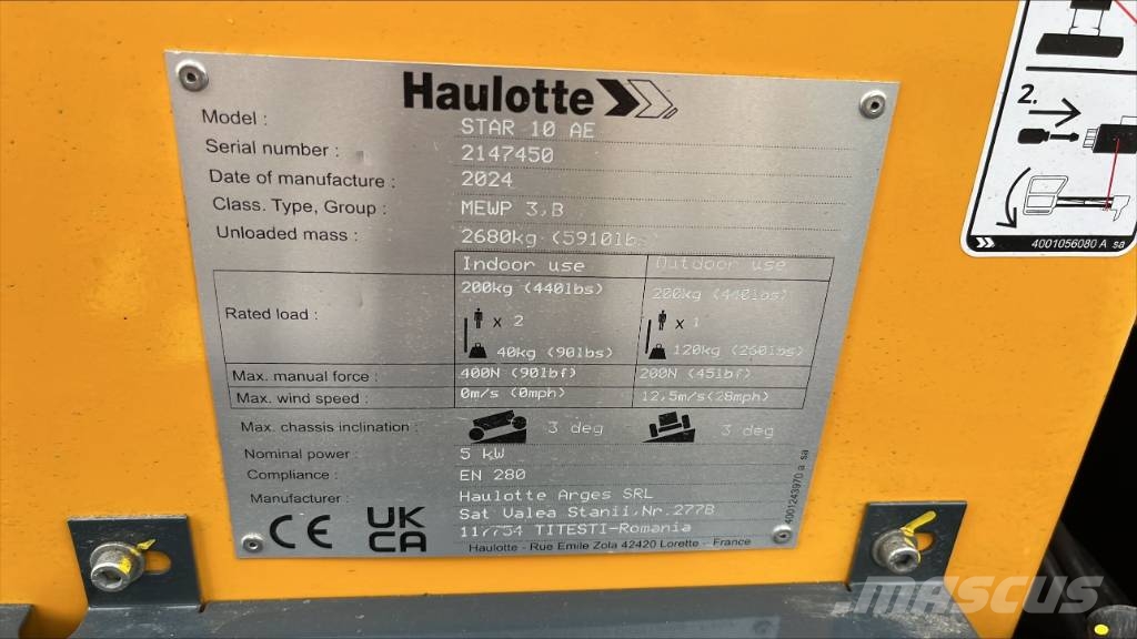 Haulotte Star 10 Personenaufzüge