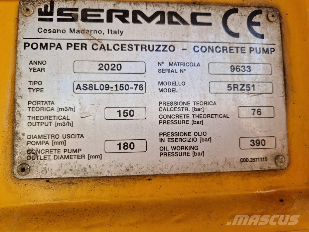 Mercedes-Benz Arocs 4440 *2020r.* only 1.514 hrs * SERMAC 5RZ51 Samojezdne pompy do betonu