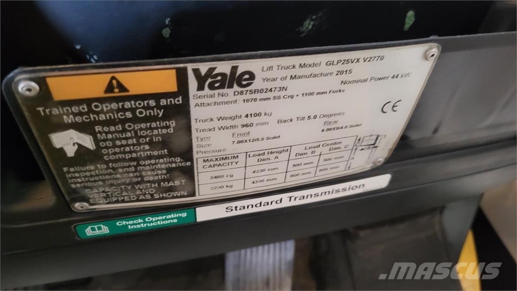 Yale GLP25VX E2170 2012 LPG forklifts