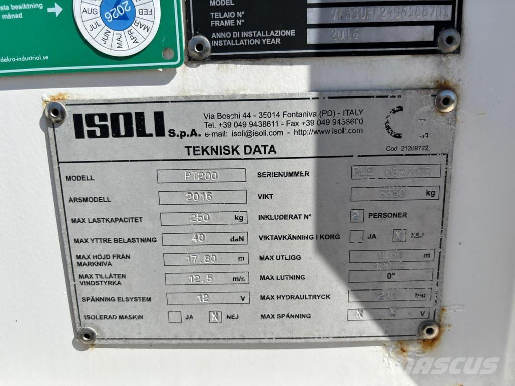 Nissan NT400 4x2 Isoli PT200 / 1608 hours / working heigh Автокрани