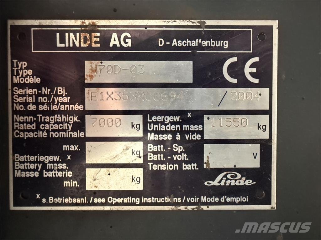 Linde H70D Дизельні навантажувачі