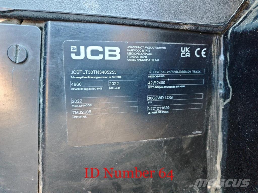 JCB 30G 2WD Teletruk Περονοφόρα ανυψωτικά κλαρκ με φυσικό αέριο LPG