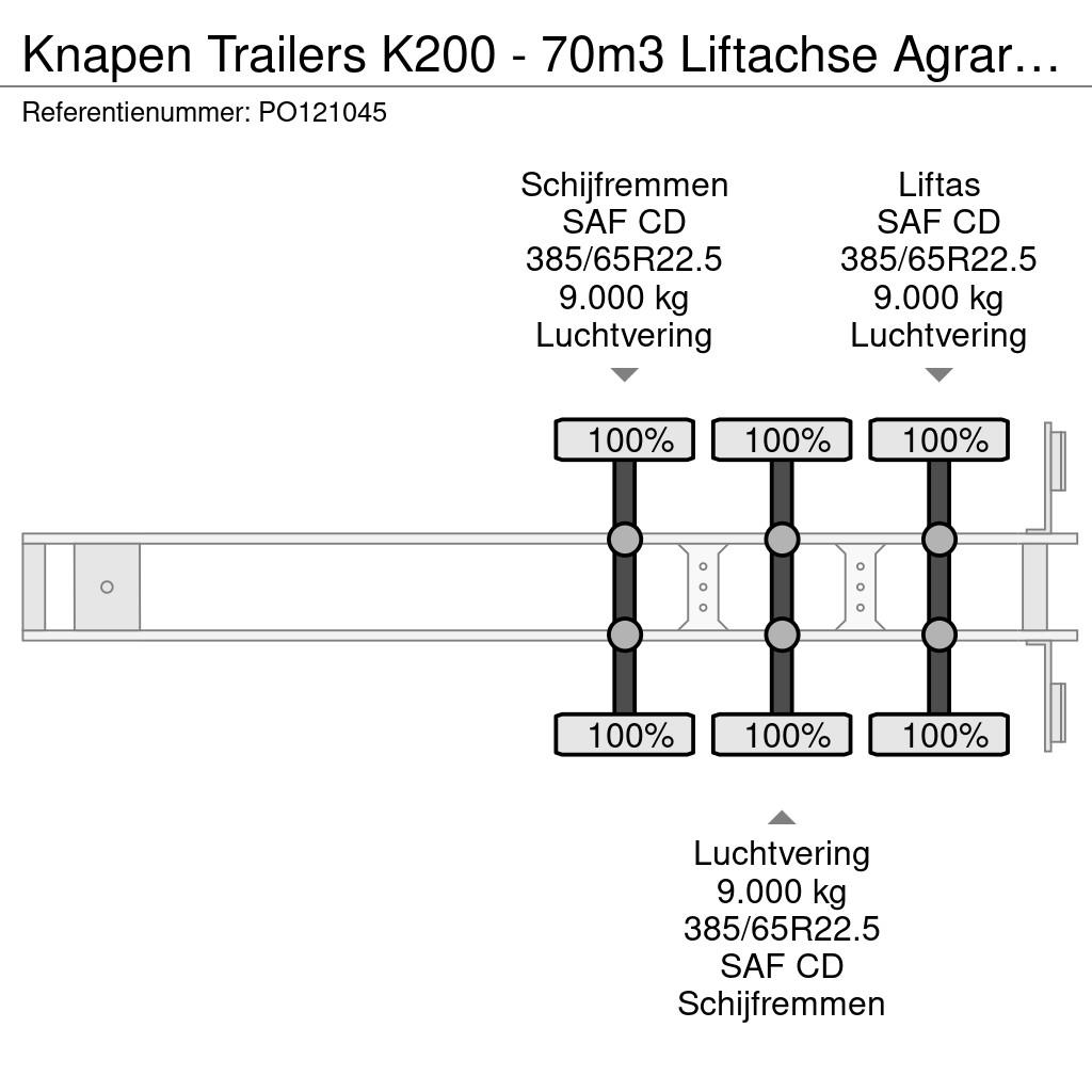 Knapen Trailers K200 - 70m3 Liftachse Agrar *NIEUW/NEU* Walking floor semi-trailers