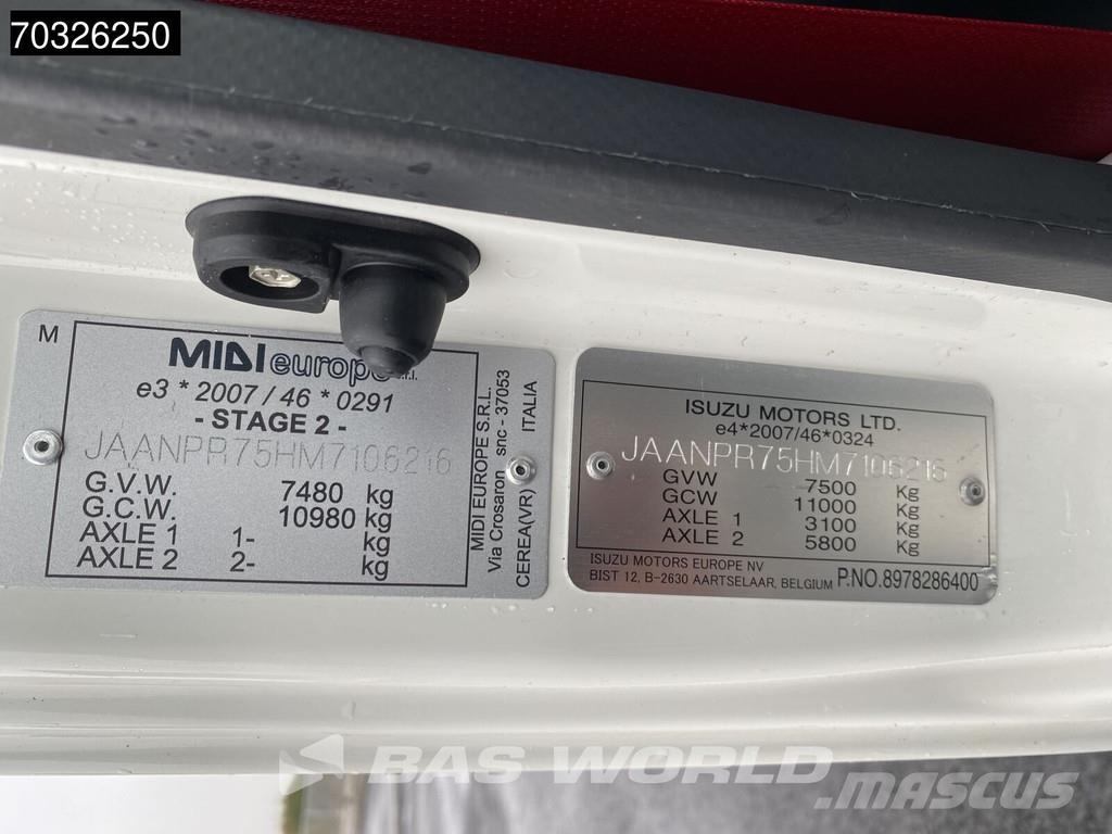 Isuzu P75 5.2 4X2 NEW! 7,5T Chassis 330cm Automatic Euro Camiones con chasís y cabina