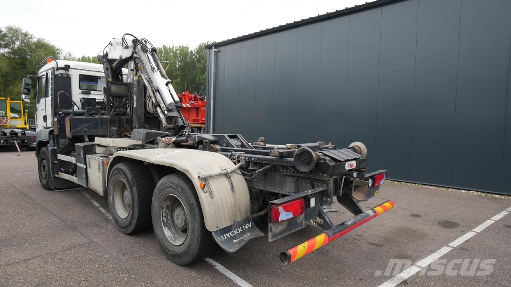 MAN TGA33.360 6x4 HOOKARM WITH KENNIS CRANE BROKEN ENG Rabljene dizalice za težak teren