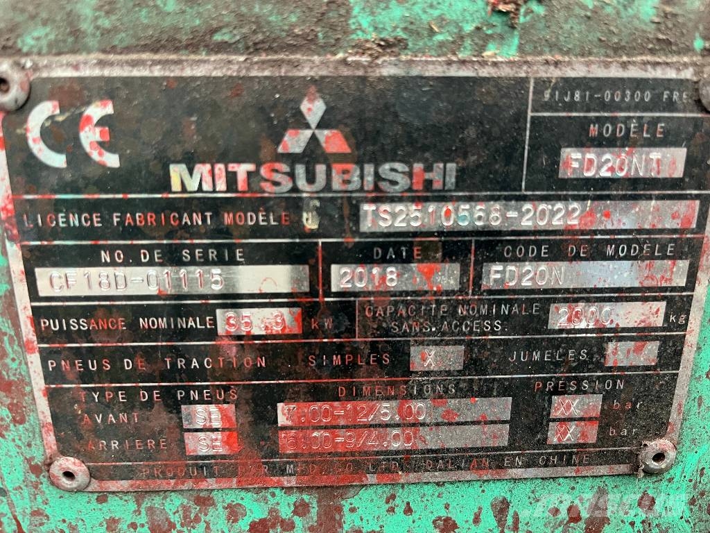 Mitsubishi FD20NT V-4208 IO Dizelski viličari