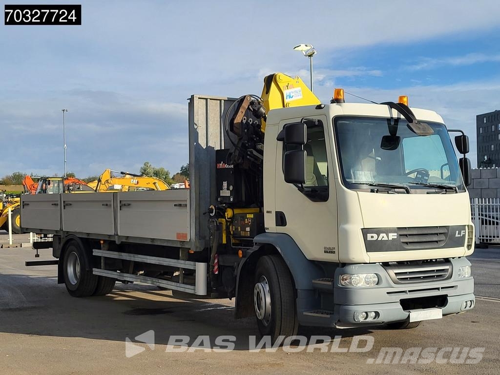 DAF LF55.250 4X2 Hyva HB 150XE3 Crane Kran Automatic E Platformos/ Pakrovimas iš šono