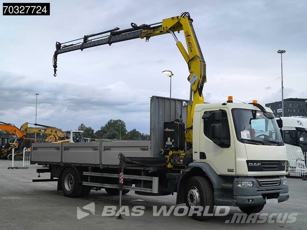 DAF LF55.250 4X2 Hyva HB 150XE3 Crane Kran Automatic E Platformos/ Pakrovimas iš šono