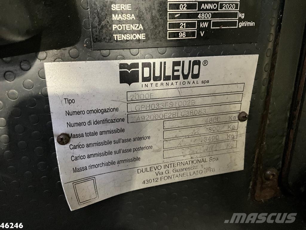 Dulevo 2000E FULL ELECTRIC Just 22.169 km! Autocarro spazzatrice