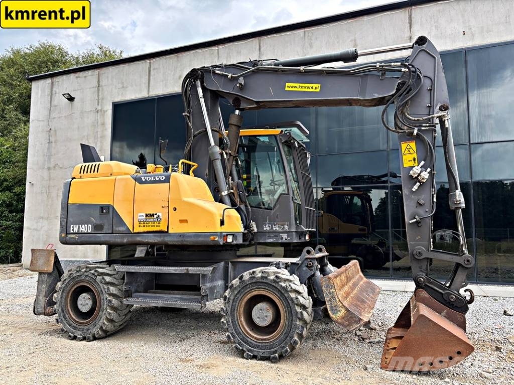 Volvo EW 140 D KOPARKA KOŁOWA 2015R | JCB HD110WT 4F, JC حفارات بعجل