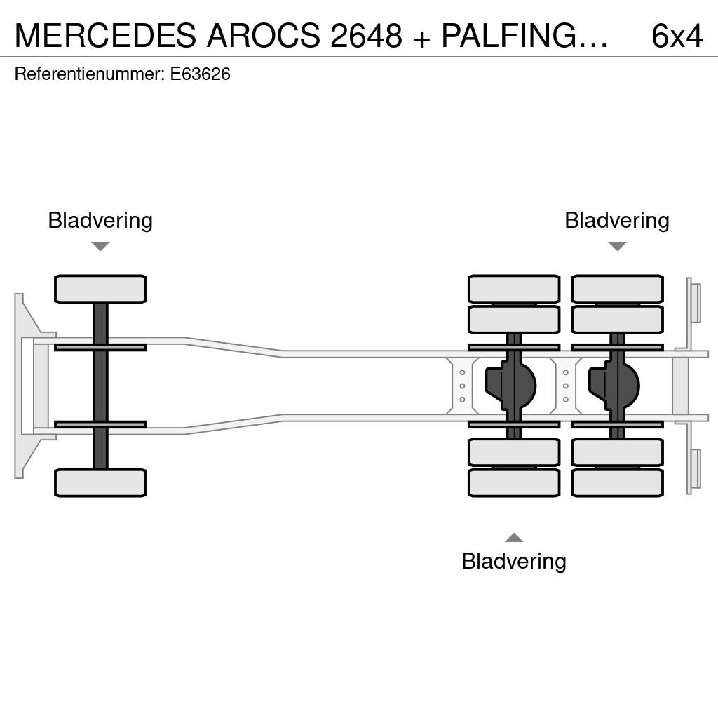 Mercedes-Benz AROCS 2648 + PALFINGER 23 T/M + 5 EXT Tovornjaki s kesonom/platojem