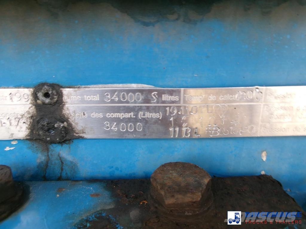 Magyar Chemical tank inox L4BH 34 m3 / 1 comp Полуприцепы-Цистерны