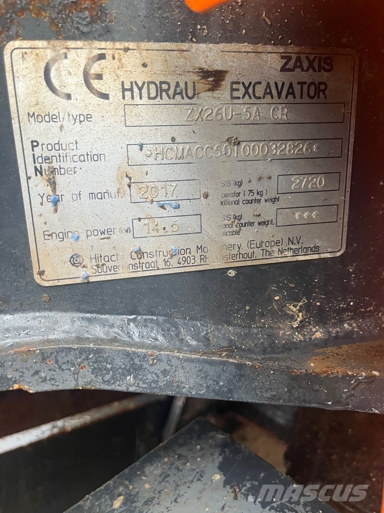 Hitachi ZX 26 U-5 Minibagger < 7t