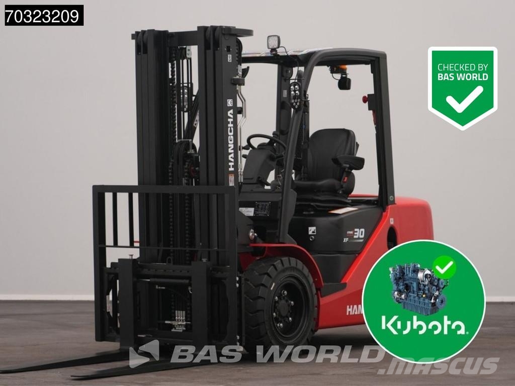 Hangcha CPCD30 FACTORY WARRANTY – KUBOTA ENGINE - CE Diesel heftrucks