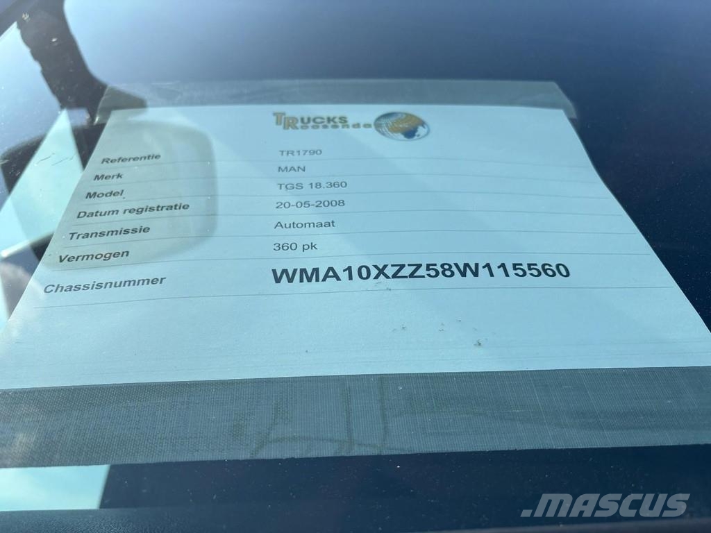 MAN TGS 18.360 + ISOLATION FABRIC INCL. ENGINE + BDF S شاحنات ذات هيكل صندوقي