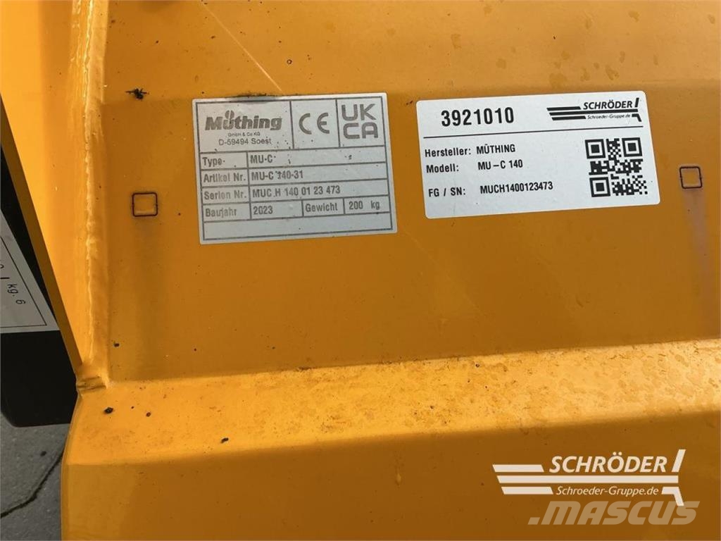 Müthing MU-C 140 Segadoras y cortadoras de hojas para pastos